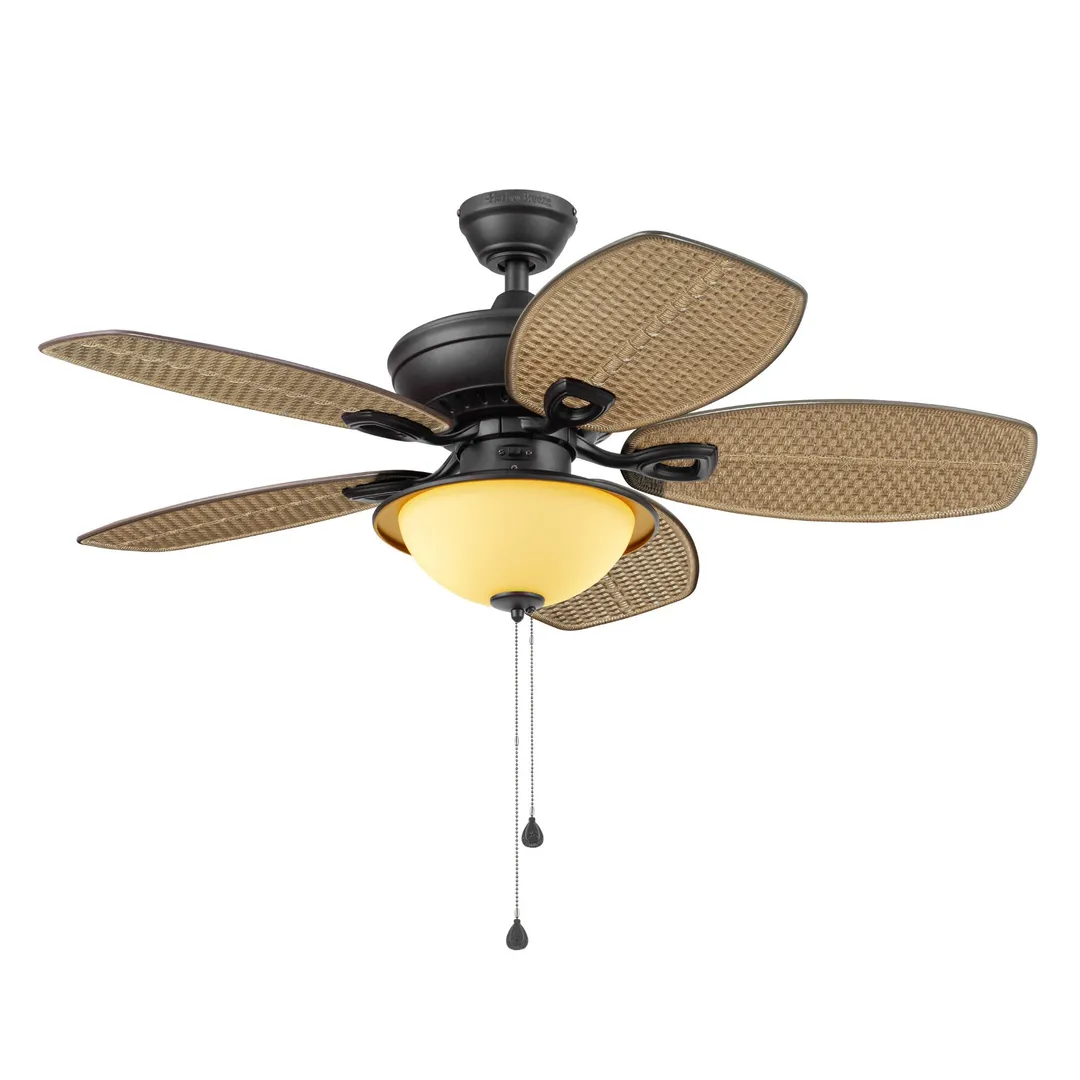 Harbor Breeze Cedar Shoals 44-in Oil Rubbed Bronze LED Indoor/Outdoor Ceiling Fan with Light, 5-Blade, photo 10 of 16