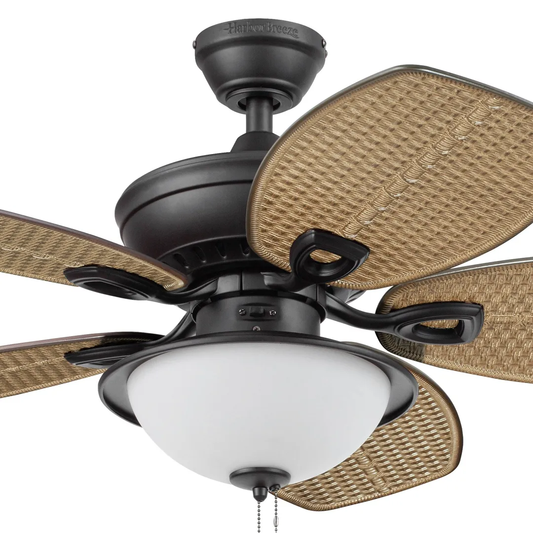 Harbor Breeze Cedar Shoals 44-in Oil Rubbed Bronze LED Indoor/Outdoor Ceiling Fan with Light, 5-Blade, photo 11 of 16