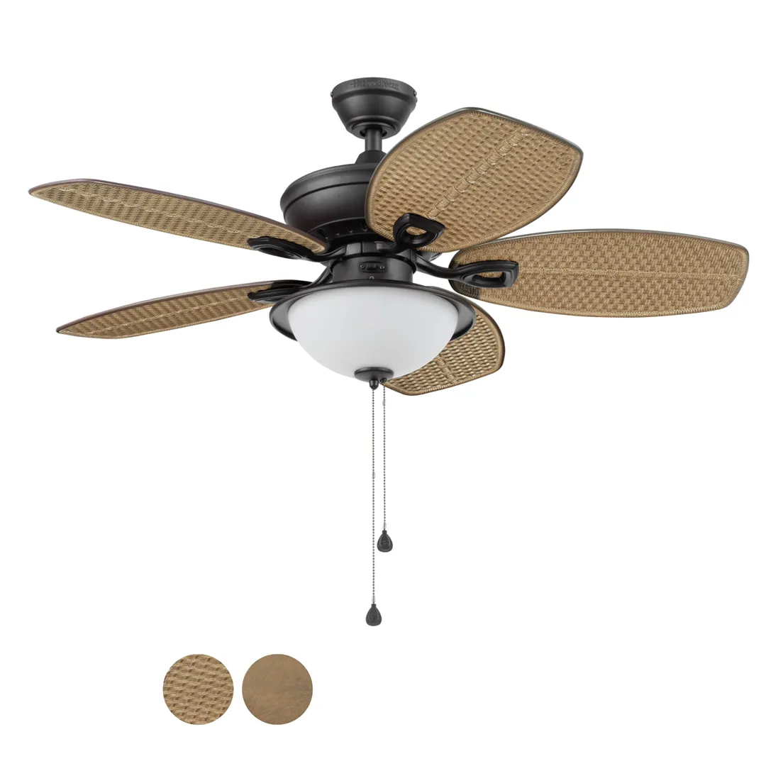 Harbor Breeze Cedar Shoals 44-in Oil Rubbed Bronze LED Indoor/Outdoor Ceiling Fan with Light, 5-Blade, photo 9 of 16