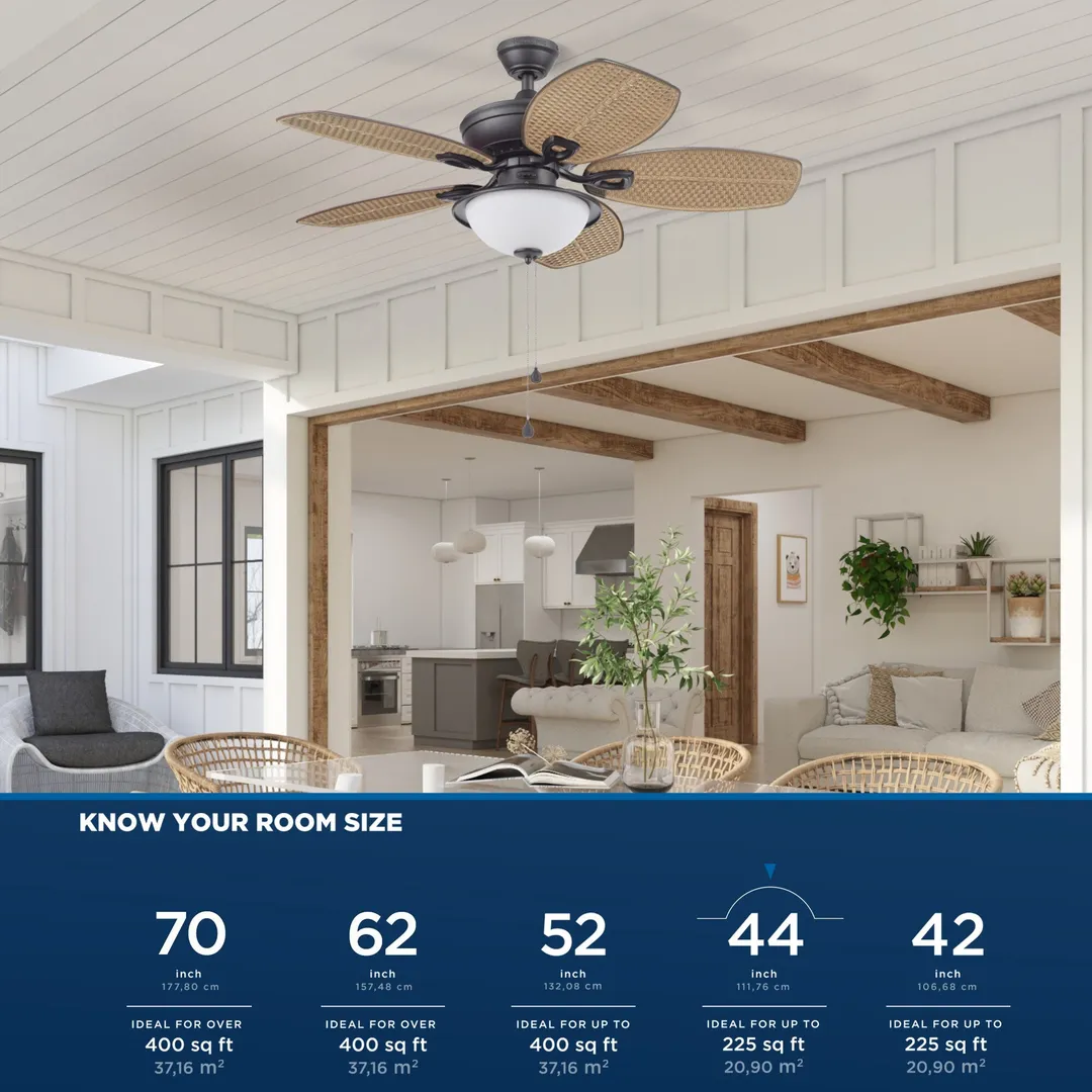 Harbor Breeze Cedar Shoals 44-in Oil Rubbed Bronze LED Indoor/Outdoor Ceiling Fan with Light, 5-Blade, photo 15 of 16