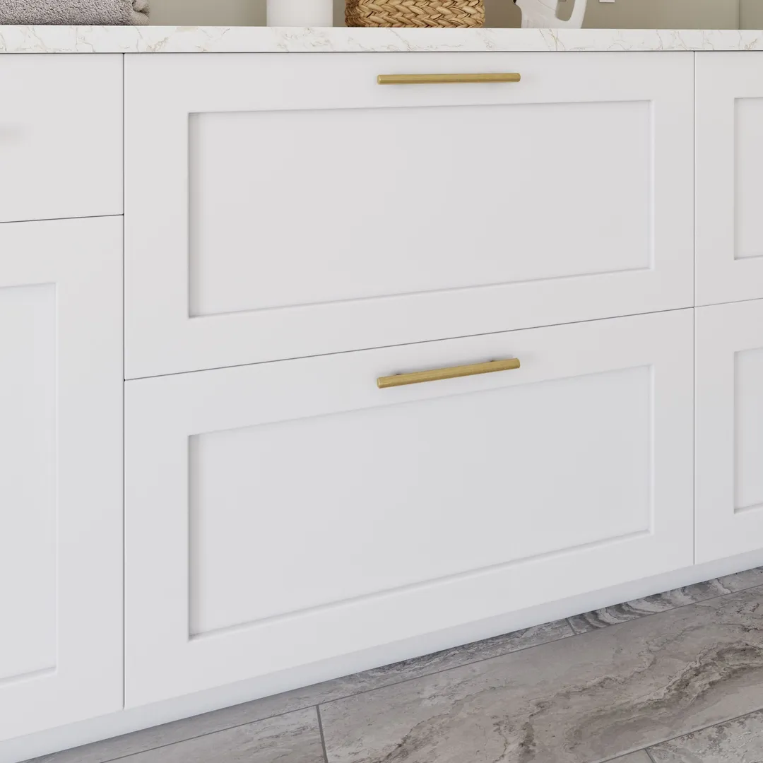 RELIABILT Fairplay 30-in W x 34.5-in H x 24-in D White 2-Drawers Base Ready To Assemble Plywood Cabinet (Recessed Panel Style), photo 16 of 20