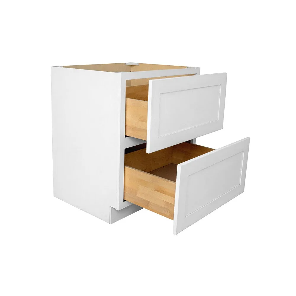 RELIABILT Fairplay 30-in W x 34.5-in H x 24-in D White 2-Drawers Base Ready To Assemble Plywood Cabinet (Recessed Panel Style), photo 4 of 20