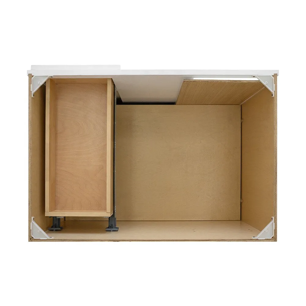 RELIABILT Fairplay 36-in W x 34.5-in H x 24-in D White Blind 1-Drawer Corner Base Ready To Assemble Plywood Cabinet (Recessed Panel Shaker Style), photo 17 of 20