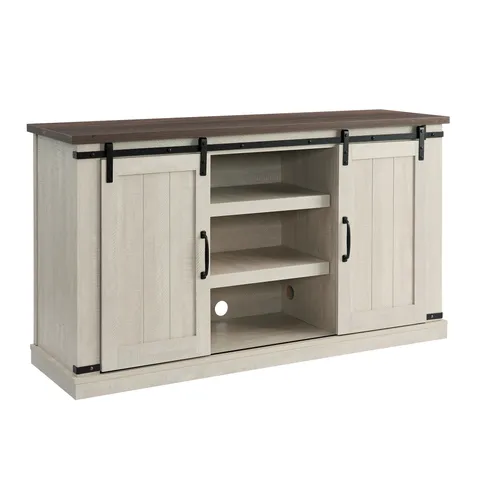 TV-STAND Farmhouse/Rustic Light Gray Tv Cabinet