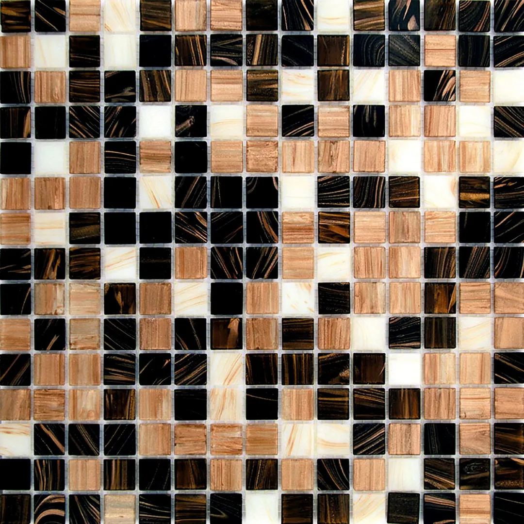 Apollo Tile Mingles Brown and Beige 12-in x 12-in Glossy Glass Uniform Squares Floor and Wall Tile (20-sq. ft/ Carton), photo 2 of 3