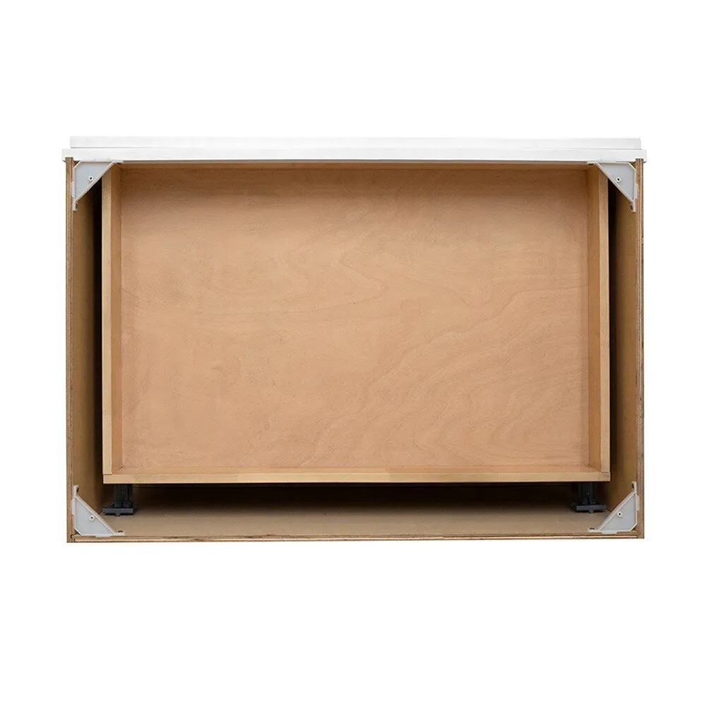 RELIABILT Fairplay 36-in W x 34.5-in H x 24-in D White 1-Drawer Base Ready To Assemble Plywood Cabinet (Recessed Panel Shaker Door Style), photo 17 of 20
