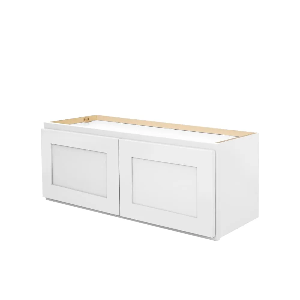 RELIABILT Fairplay 30-in W x 12-in H x 12-in D White Wall Ready To Assemble Plywood Cabinet (Recessed Panel Shaker Door Style), photo 9 of 17