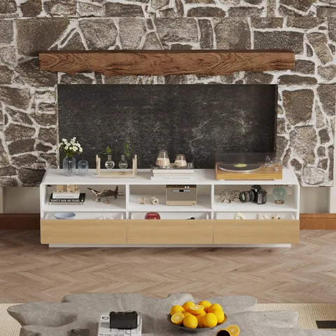 Modern/Contemporary Brown Tv Cabinet Integrated Tv Mount