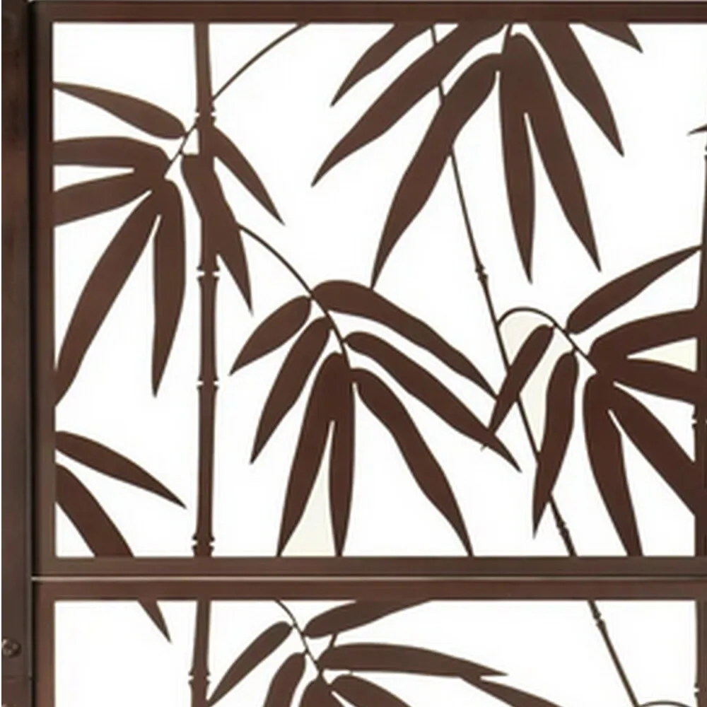 HIGHLANDERHOME 7-ft H x 3-ft W Brown Metal Galvanized Iron Decorative Metal Lattice-top Privacy Fence Panel, photo 8 of 8