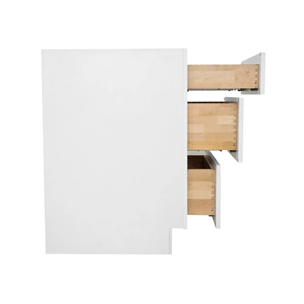 RELIABILT Fairplay 24-in W x 34.5-in H x 24-in D White 3-Drawers Base Ready To Assemble Plywood Cabinet (Flat Panel Style), photo 18 of 20