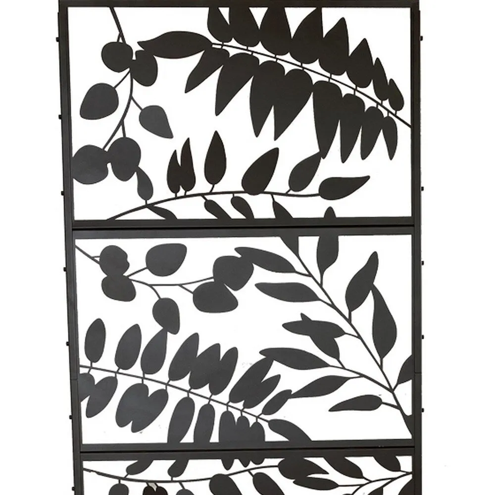 HIGHLANDERHOME 7-ft H x 3-ft W Brown Metal Galvanized Iron Decorative Metal Lattice-top Privacy Fence Panel, photo 3 of 10