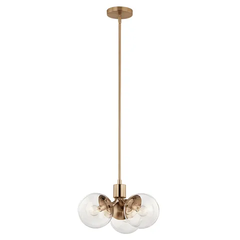 Silvarious 3-Light Gold Chandelier