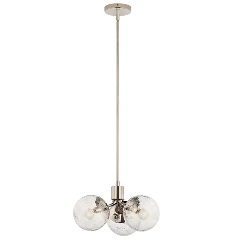 Silvarious 3-Light Nickel Chandelier