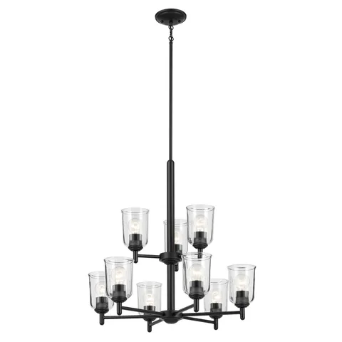 Shailene 9-Light Black Chandelier