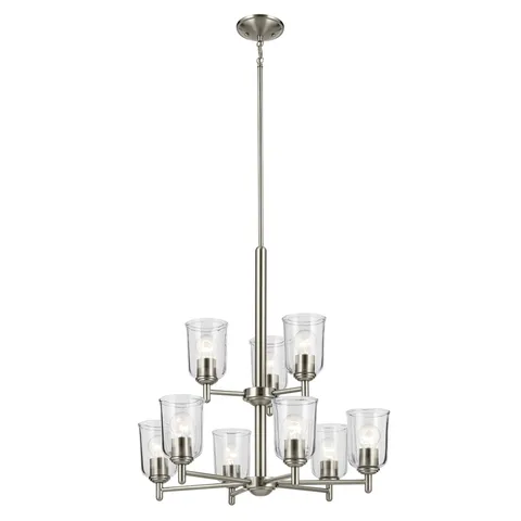 Shailene 9-Light Brushed Nickel Chandelier