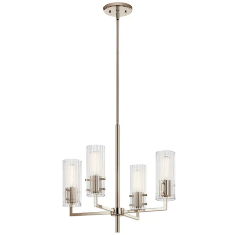 Velestino 4-Light Polished Nickel Chandelier