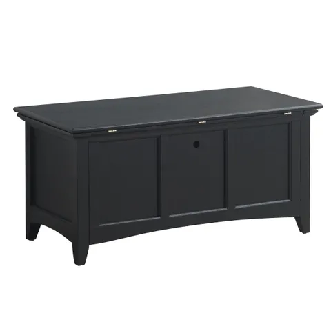 Antique/Black Asian Hardwood 1-Drawer Accent Chest