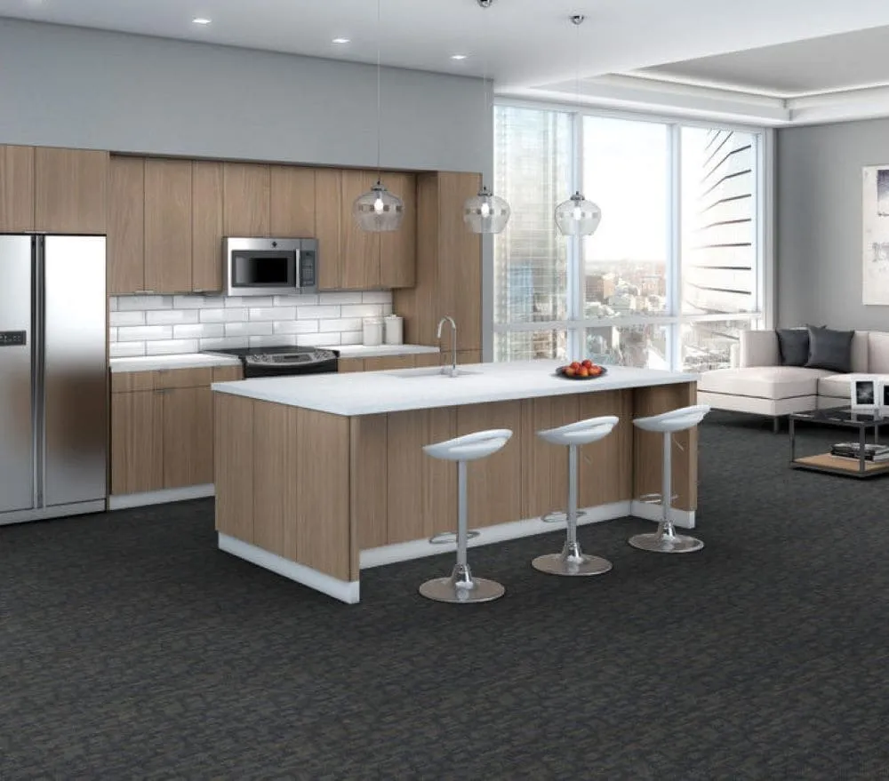 Shaw Tate 24-in x 24-in Cozy Blue Commercial Adhesive Indoor Carpet Tile ( 48-sq ft ), photo 2 of 11