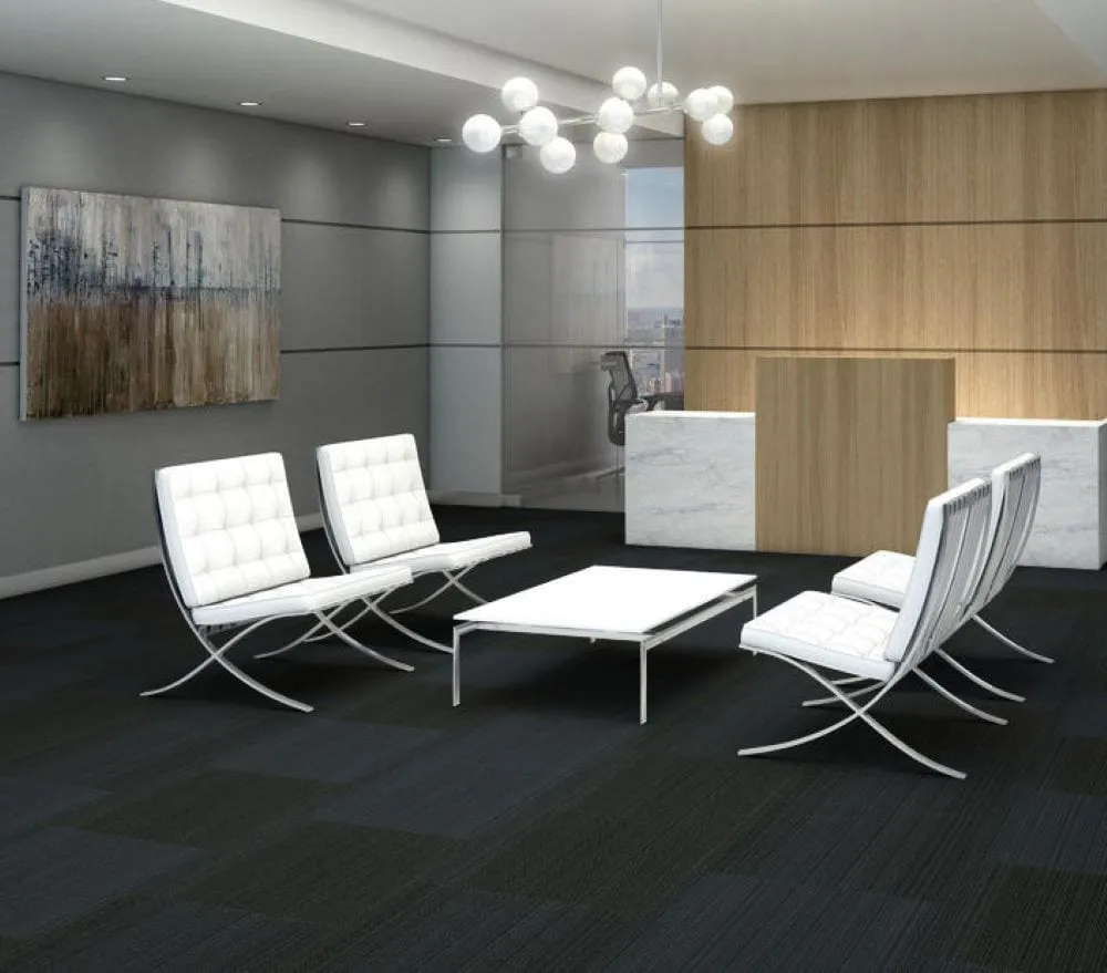 Shaw Stavya 24-in x 24-in Champion Blue Commercial Adhesive Indoor Carpet Tile ( 80-sq ft ), photo 2 of 11