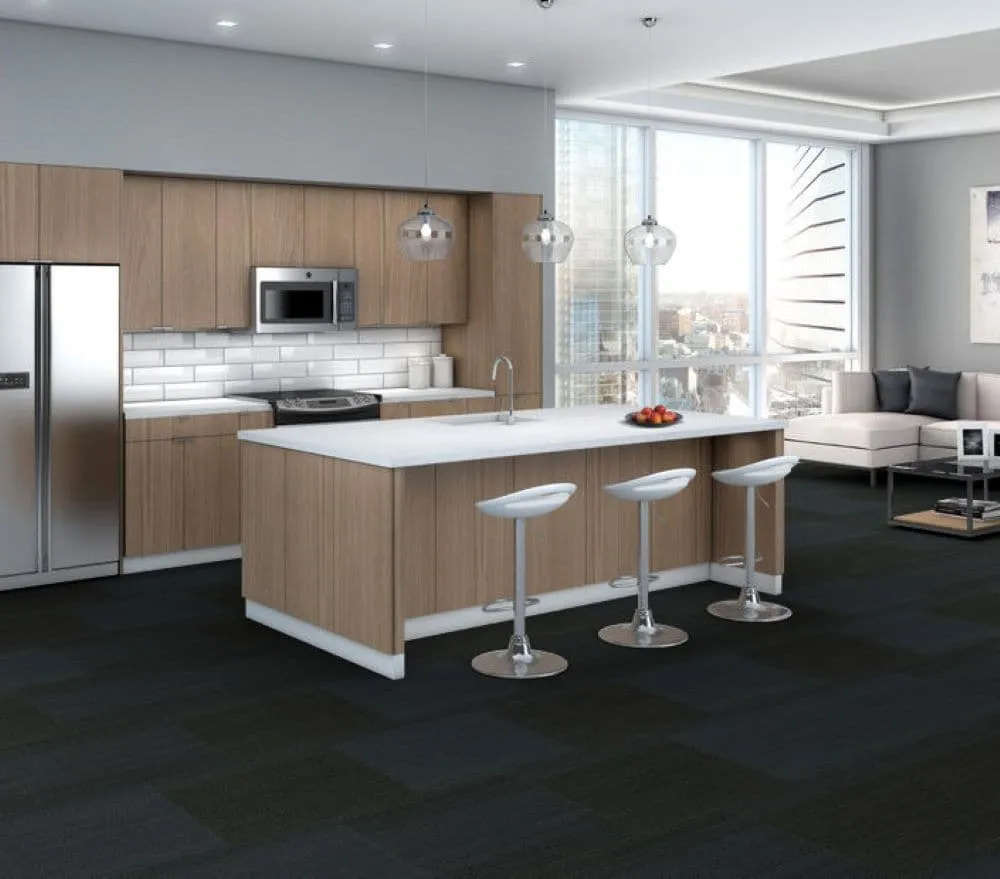 Shaw Stavya 24-in x 24-in Champion Blue Commercial Adhesive Indoor Carpet Tile ( 80-sq ft ), photo 3 of 11