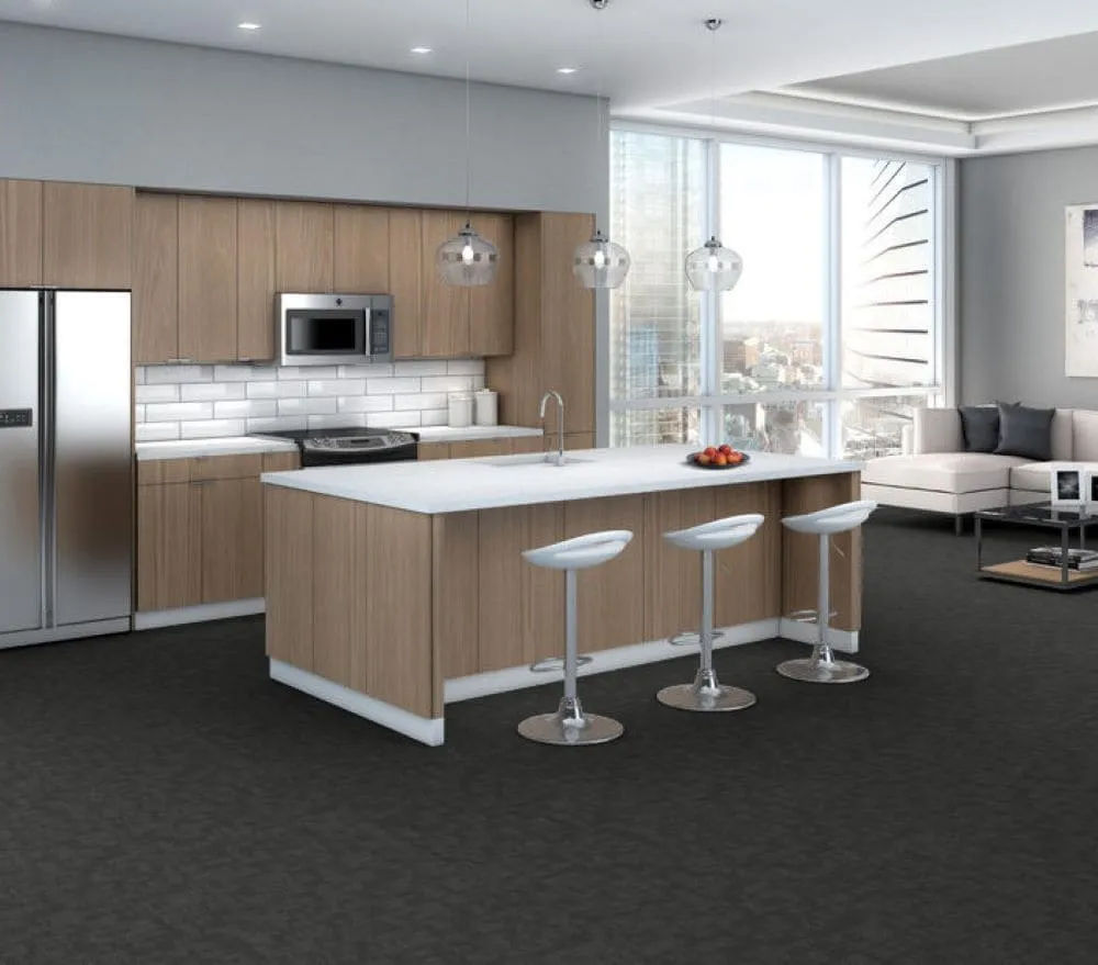Shaw Sway 24-in x 24-in Burmese Gray Commercial Adhesive Indoor Carpet Tile ( 80-sq ft ), photo 4 of 11