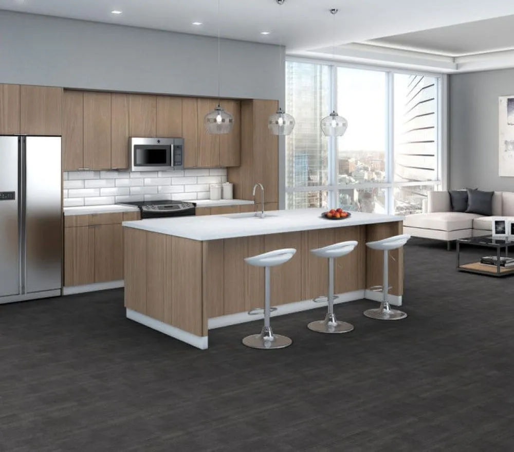 Shaw Scarlett 18-in x 36-in Storm Gray Commercial Adhesive Indoor Carpet Tile ( 63-sq ft ), photo 5 of 10
