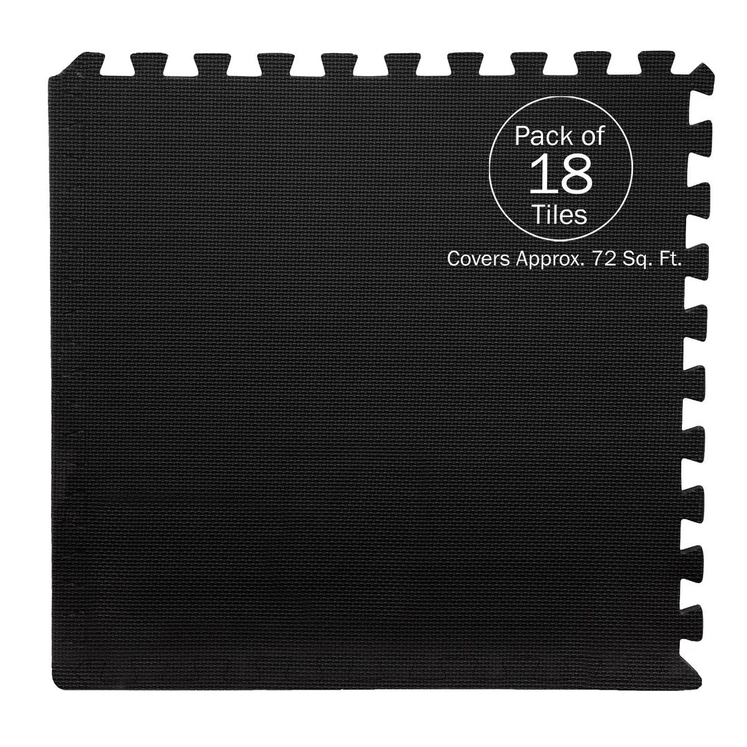 Stalwart 24-in W x 24-in L x 0.5-in T Interlocking Foam Gym Floor Tile (72-sq ft) (18-Pack), photo 5 of 10