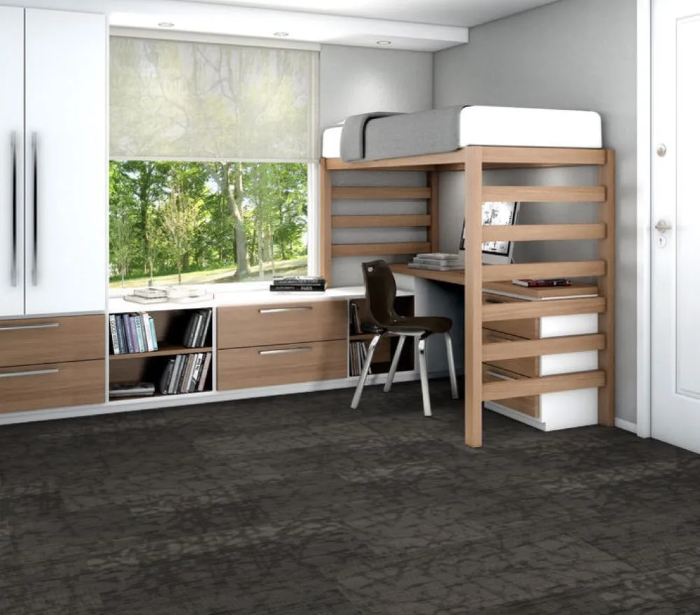 Shaw Emerse 24-in x 24-in Feathered Gray Commercial Adhesive Indoor Carpet Tile ( 80-sq ft ), photo 3 of 12