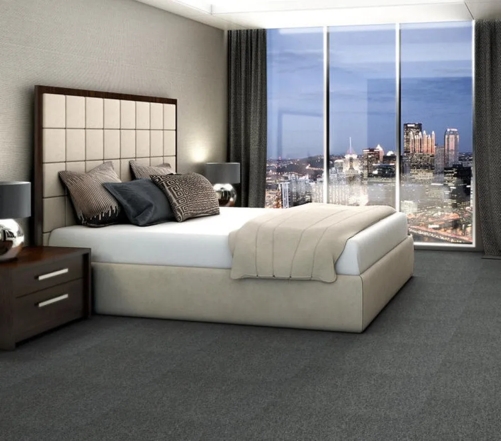 Shaw Silent 24-in x 24-in Luna Gray Commercial Adhesive Indoor Carpet Tile ( 48-sq ft ), photo 3 of 11