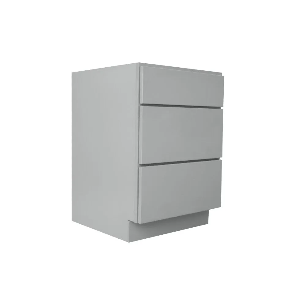 RELIABILT Overlake 18-in W x 34.5-in H x 24-in D Gray 3-Drawers Base Ready To Assemble Plywood Cabinet (Flat Panel Style), photo 18 of 20