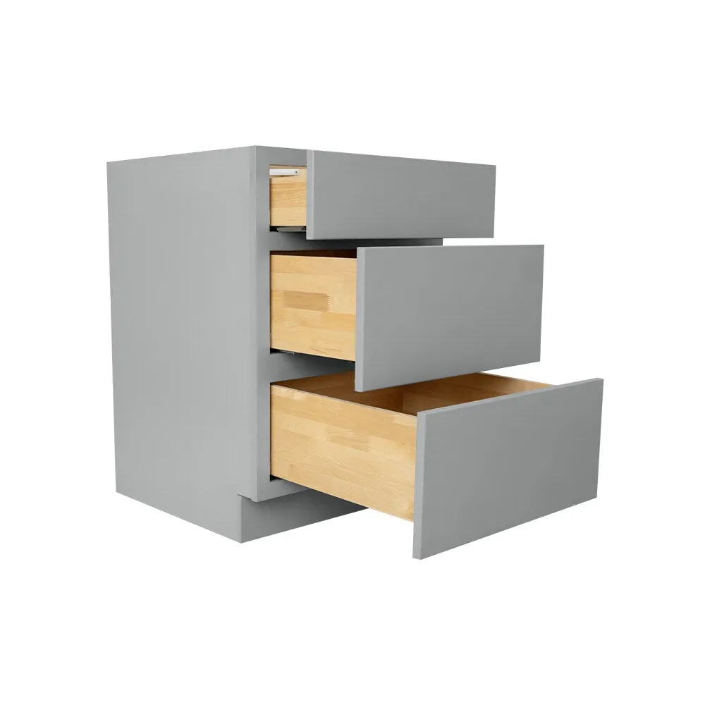 RELIABILT Overlake 18-in W x 34.5-in H x 24-in D Gray 3-Drawers Base Ready To Assemble Plywood Cabinet (Flat Panel Style), photo 4 of 20