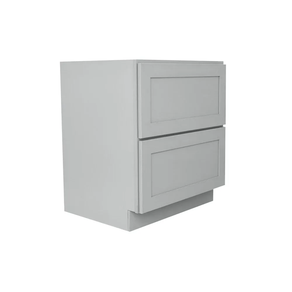 RELIABILT Overlake 30-in W x 34.5-in H x 24-in D Gray 2-Drawers Base Ready To Assemble Plywood Cabinet (Recessed Panel Style), photo 18 of 20