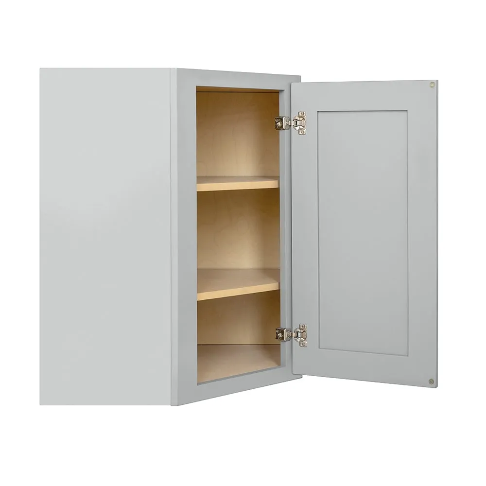 RELIABILT Overlake 24-in W x 36-in H x 24-in D Gray Diagonal Corner Wall Ready To Assemble Plywood Cabinet (Recessed Panel Shaker Style), photo 4 of 17
