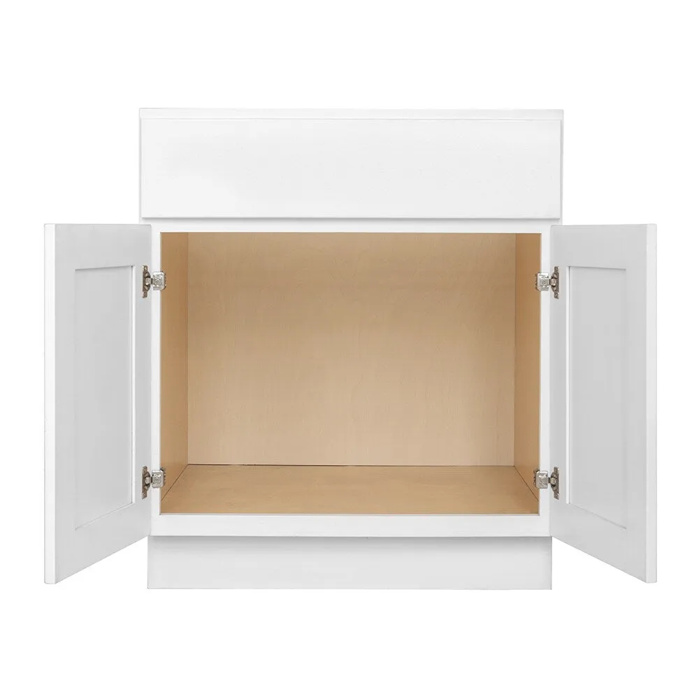 RELIABILT Fairplay 30-in W x 34.5-in H x 24-in D White Sink Base Ready To Assemble Plywood Cabinet (Recessed Panel Shaker Style), photo 16 of 16