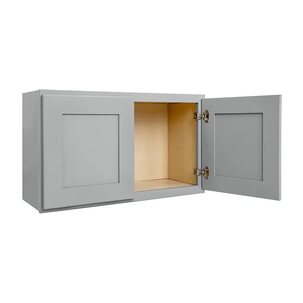 RELIABILT Overlake 30-in W x 15-in H x 12-in D Gray Wall Ready To Assemble Plywood Cabinet (Recessed Panel Shaker Door Style), photo 4 of 17