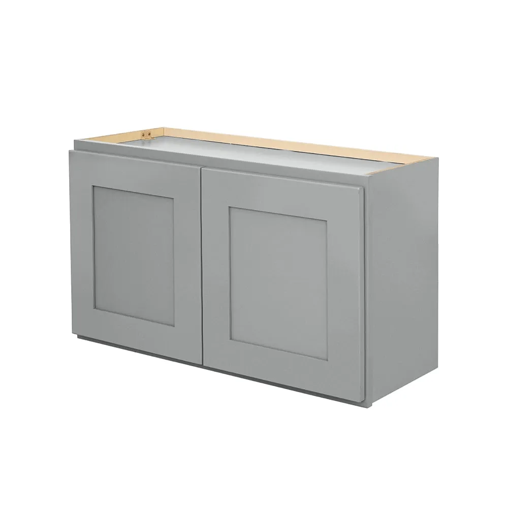 RELIABILT Overlake 30-in W x 15-in H x 12-in D Gray Wall Ready To Assemble Plywood Cabinet (Recessed Panel Shaker Door Style), photo 9 of 17