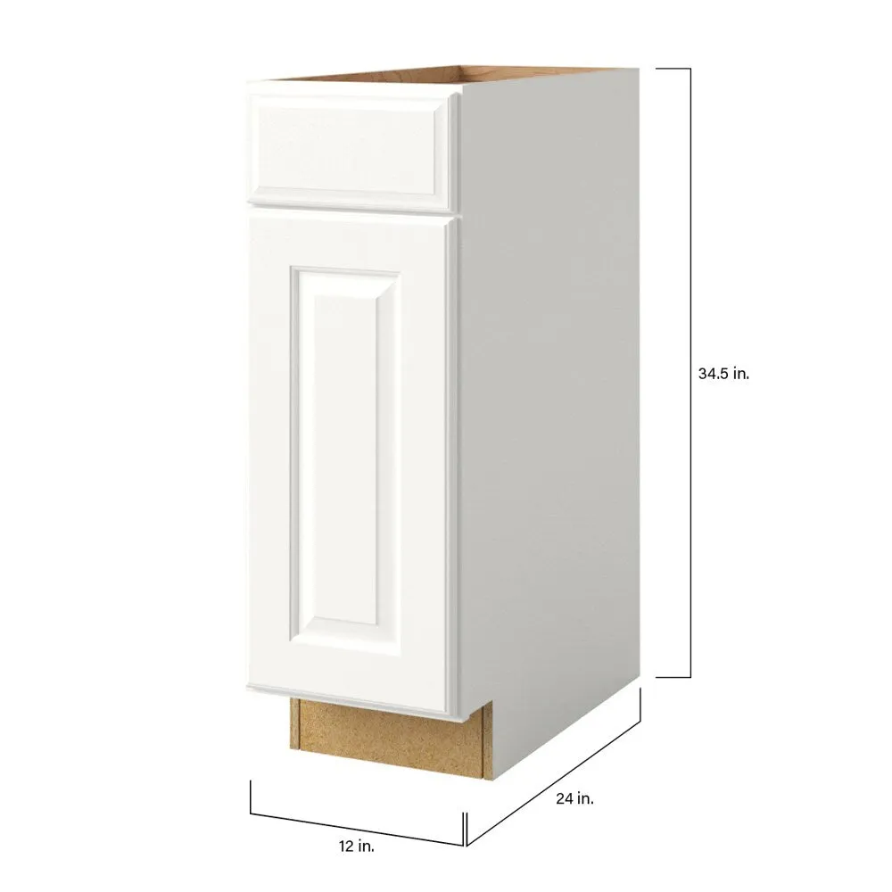 allen + roth Tilson 12-in W x 34.5-in H x 24-in D Linen 1-Drawer Base Fully Assembled Cabinet (Raised Panel Square Style), photo 8 of 12