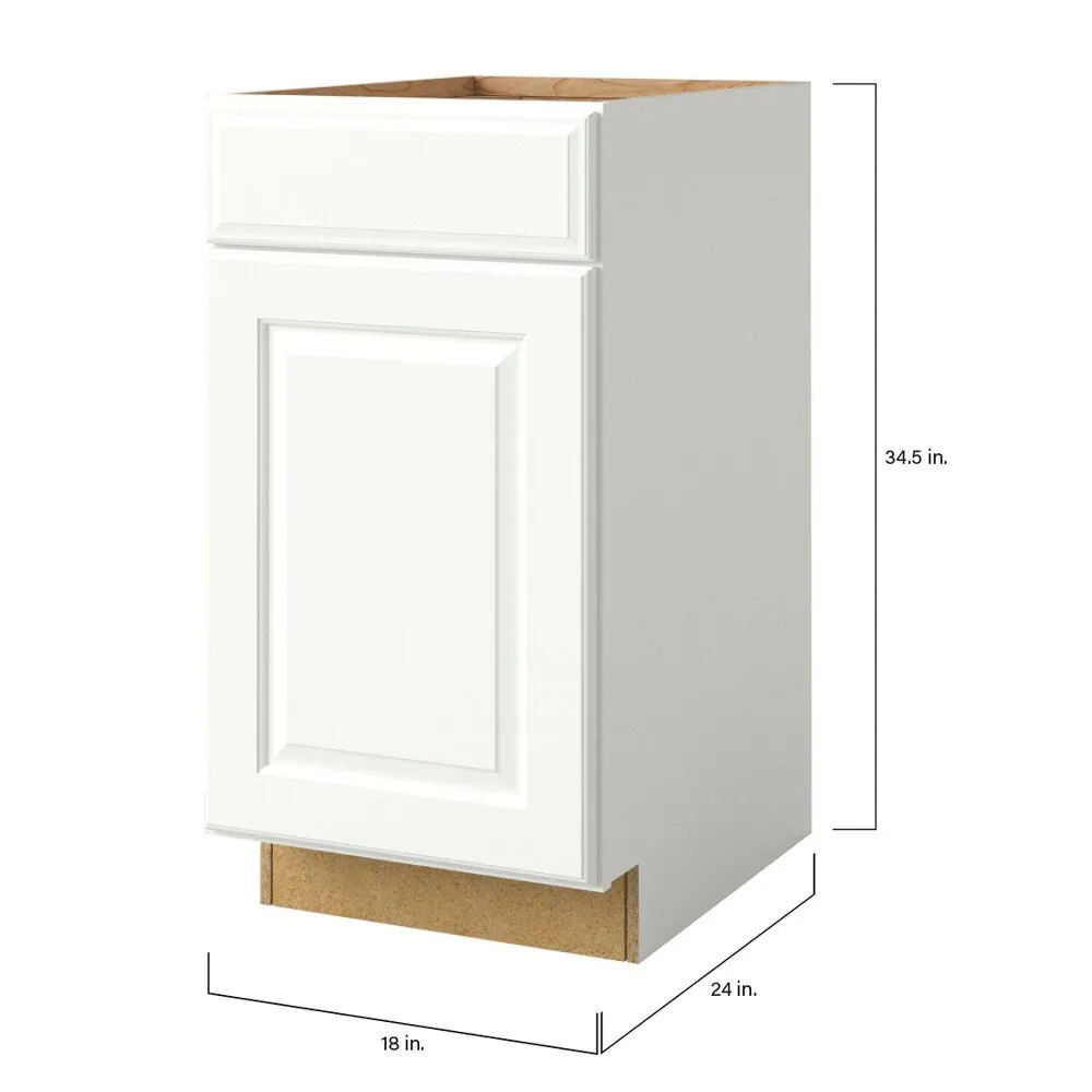allen + roth Tilson 18-in W x 34.5-in H x 24-in D Linen 1-Drawer Base Fully Assembled Cabinet (Raised Panel Square Style), photo 9 of 14