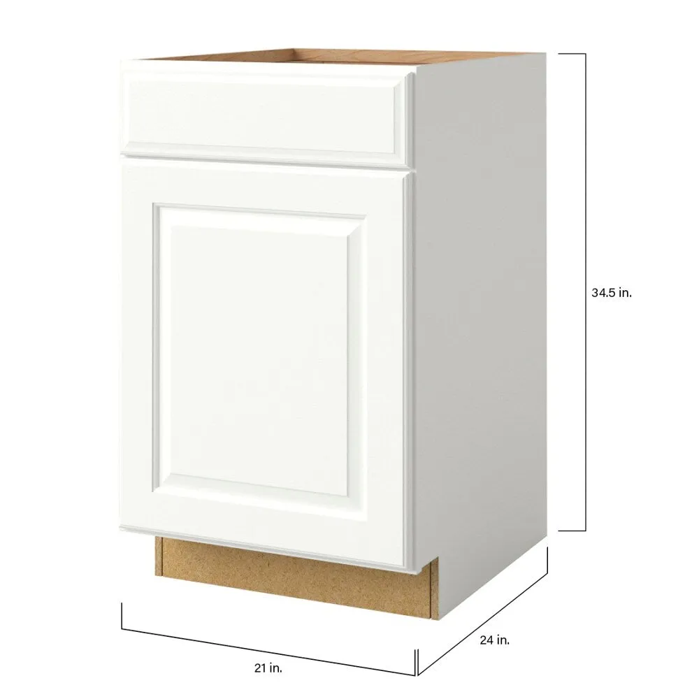 allen + roth Tilson 21-in W x 34.5-in H x 24-in D Linen 1-Drawer Base Fully Assembled Cabinet (Raised Panel Square Style), photo 9 of 14