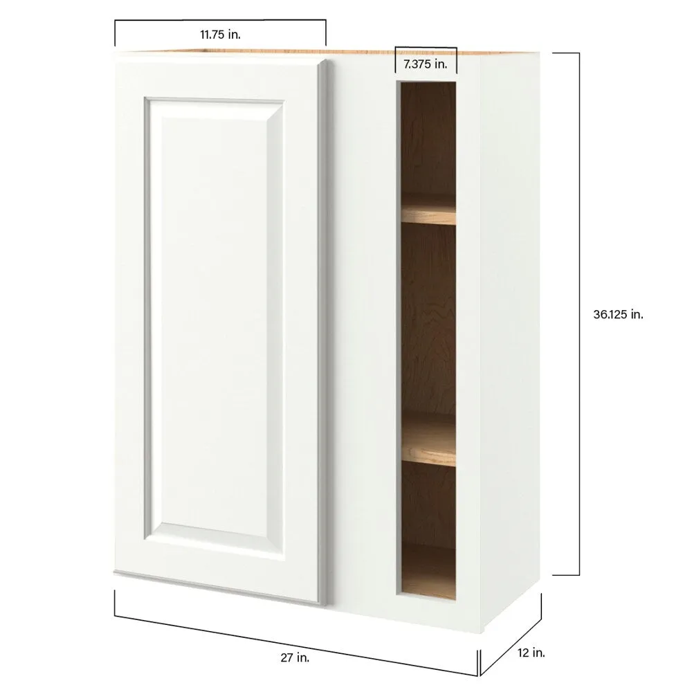 allen + roth Tilson 27-in W x 36.125-in H x 12-in D Linen Blind 1-Drawer Corner Base Fully Assembled Cabinet (Raised Panel Square Style), photo 9 of 14