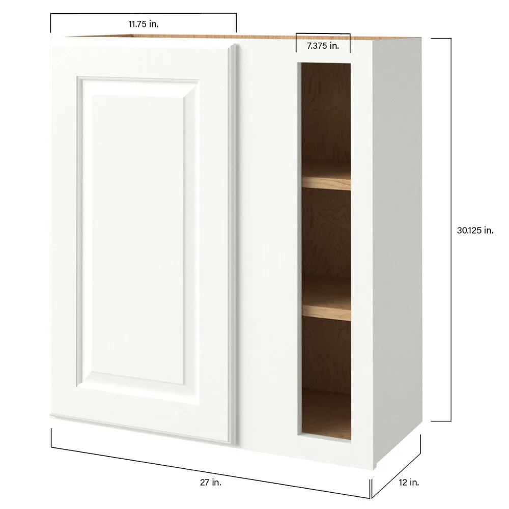 allen + roth Tilson 27-in W x 30.125-in H x 12-in D Linen Blind Corner Wall Fully Assembled Cabinet (Raised Panel Square Style), photo 9 of 14