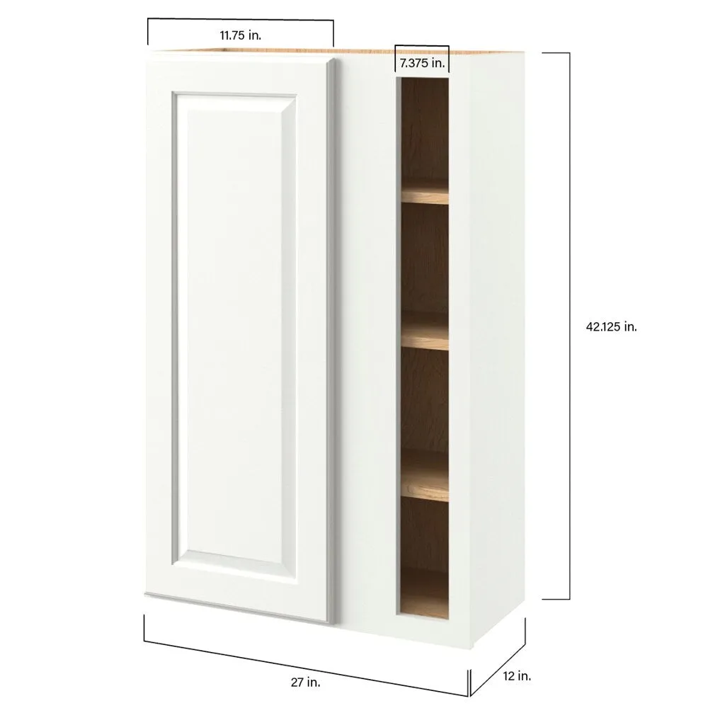 allen + roth Tilson 27-in W x 42.125-in H x 12-in D Linen Blind 1-Drawer Corner Base Fully Assembled Cabinet (Raised Panel Square Style), photo 9 of 14