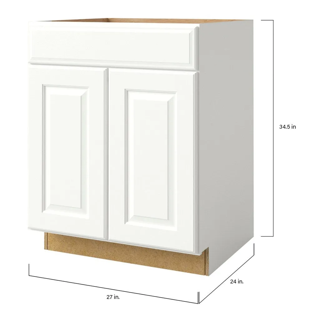 allen + roth Tilson 27-in W x 34.5-in H x 24-in D Linen Sink Base Fully Assembled Cabinet (Raised Panel Square Style), photo 9 of 14