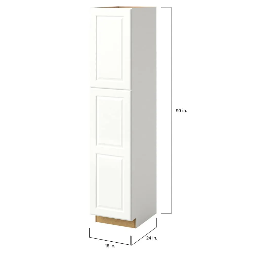 allen + roth Tilson 18-in W x 90-in H x 24-in D Linen Pantry Fully Assembled Cabinet (Raised Panel Square Door Style), photo 9 of 15