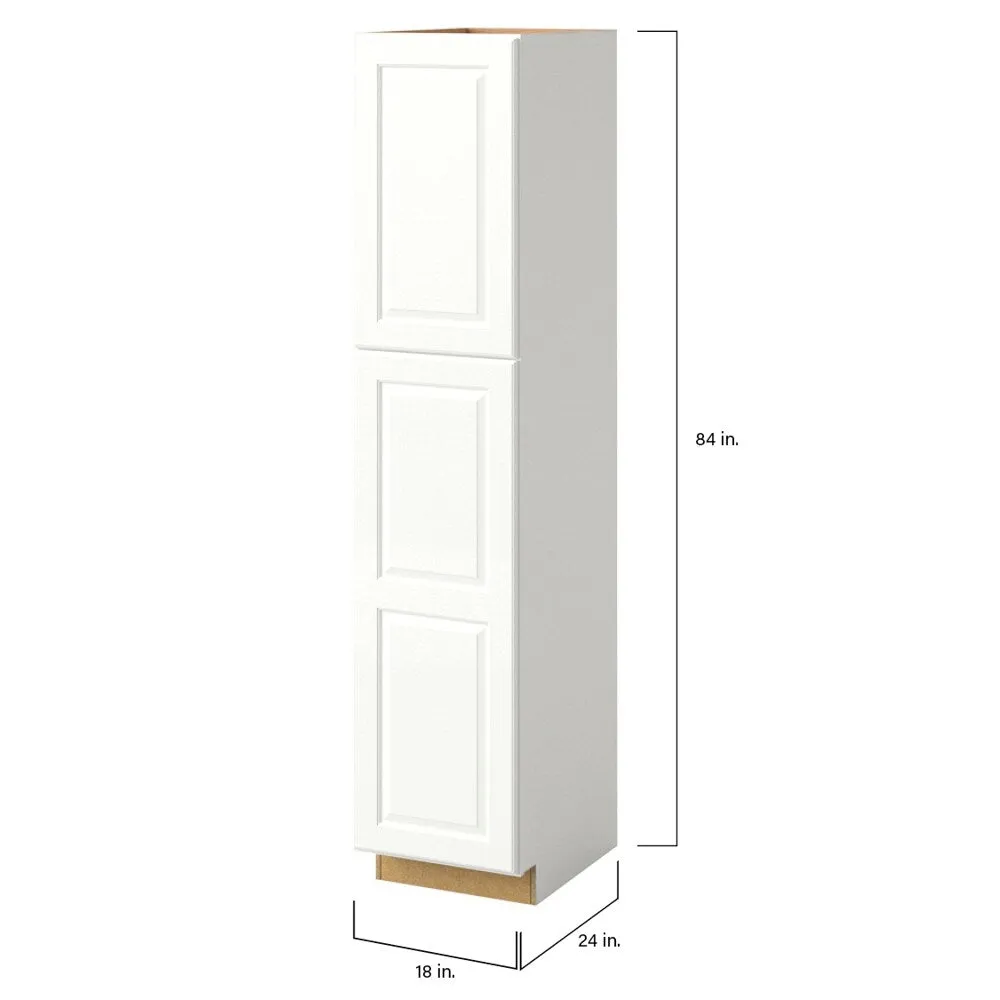 allen + roth Tilson 18-in W x 84-in H x 24-in D Linen Pantry Fully Assembled Cabinet (Raised Panel Square Door Style), photo 9 of 15