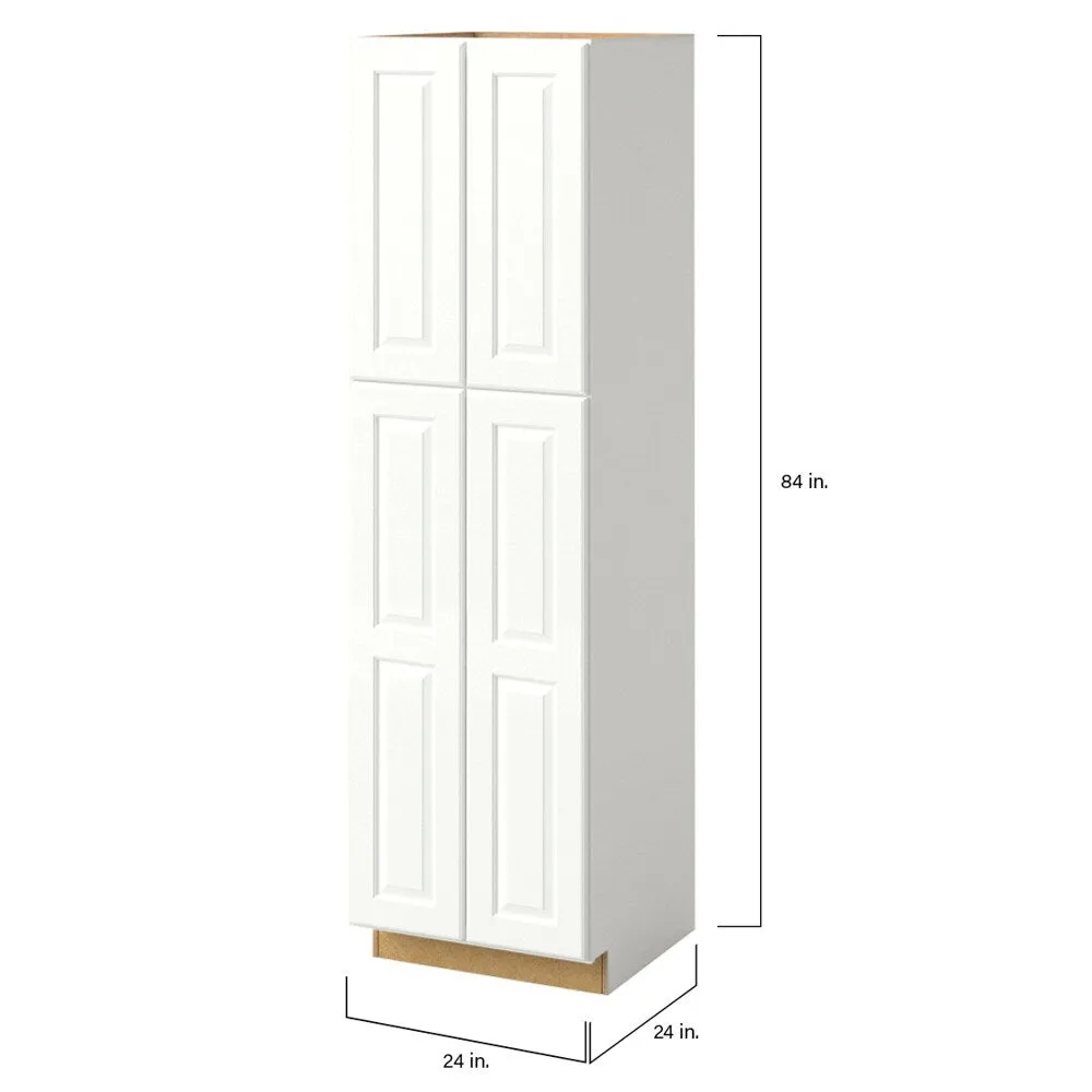 allen + roth Tilson 24-in W x 84-in H x 24-in D Linen Pantry Fully Assembled Cabinet (Raised Panel Square Door Style), photo 9 of 15