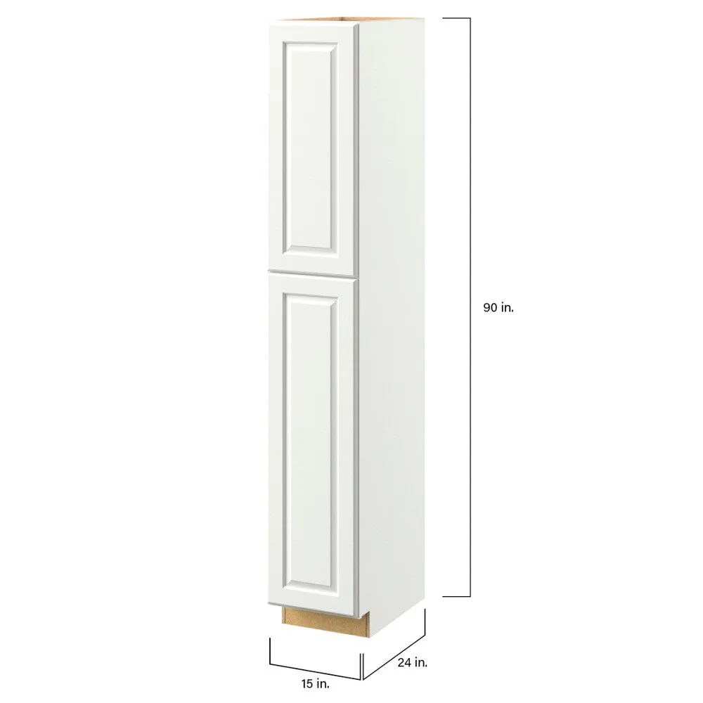 allen + roth Tilson 15-in W x 90-in H x 24-in D Linen Pantry Fully Assembled Cabinet (Raised Panel Square Door Style), photo 9 of 15
