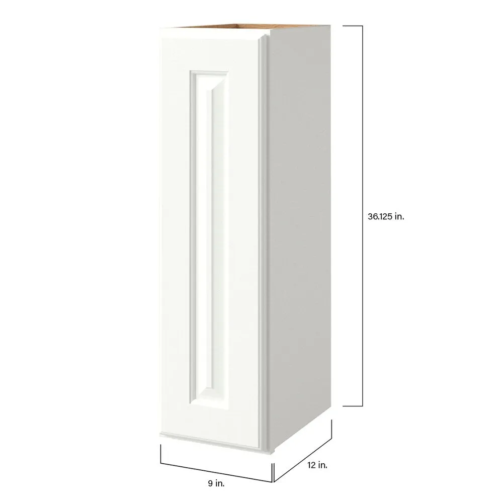 allen + roth Tilson 9-in W x 39.125-in H x 12-in D Linen Wall Fully Assembled Cabinet (Raised Panel Square Door Style), photo 9 of 14