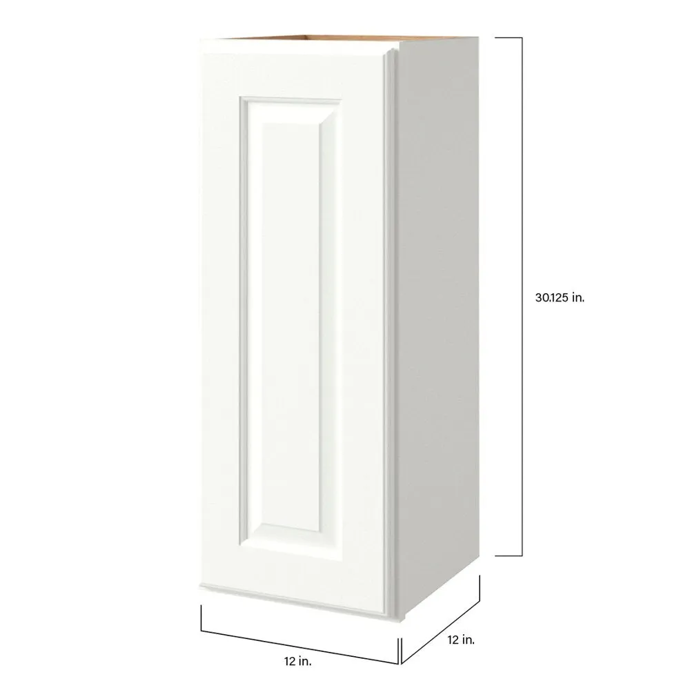 allen + roth Tilson 12-in W x 30.125-in H x 12-in D Linen Wall Fully Assembled Cabinet (Raised Panel Square Door Style), photo 7 of 12
