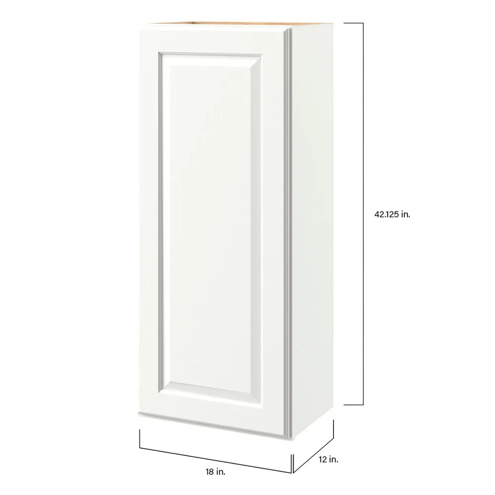 allen + roth Tilson 18-in W x 42.125-in H x 12-in D Linen Wall Fully Assembled Cabinet (Raised Panel Square Door Style), photo 9 of 14
